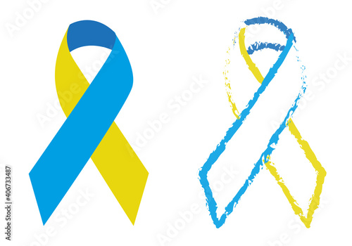 Lazo amarillo y azul por el asperguer. 