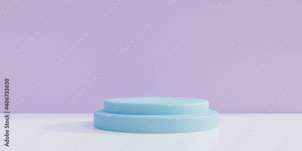 product showcase podium stand in light rose and blue colour 3d render illustration product showcase podium stand in light rose and blue colour 3d render illustration