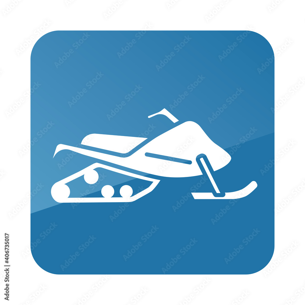Snowmobile flat vector icon design isolated Snowmobile flat vector icon design isolated