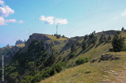 Wallpaper Mural mountain landscape with sky and clouds Torontodigital.ca