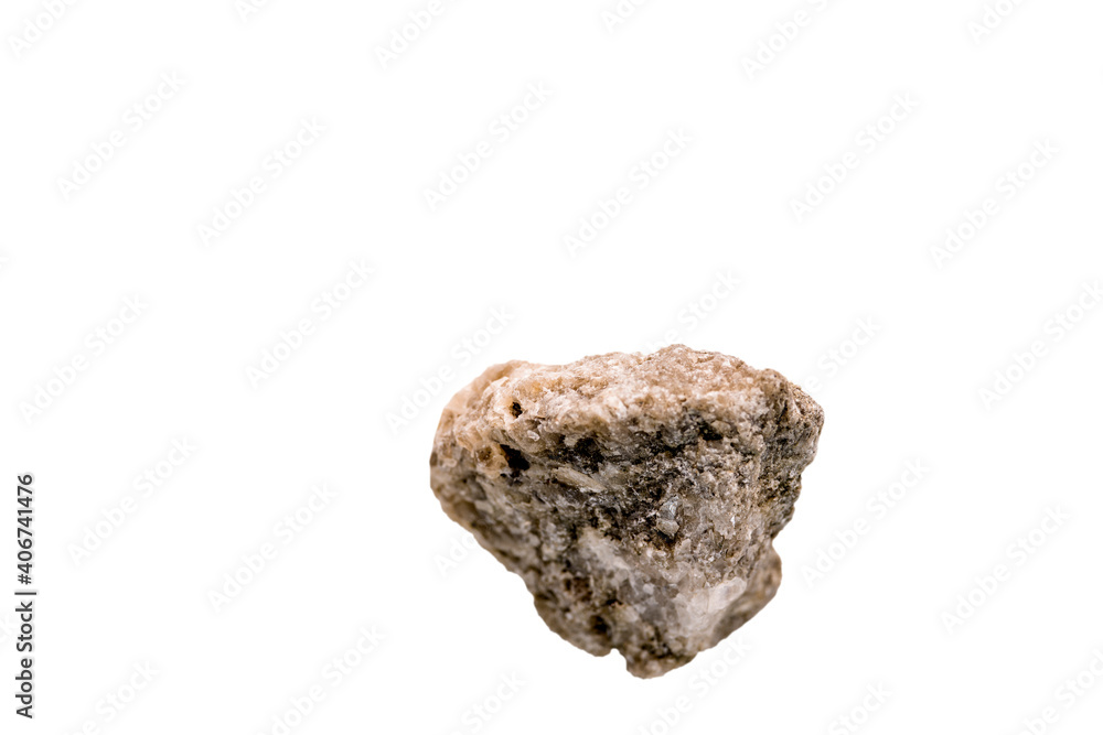 Colemanite on a white background Colemanite on a white background