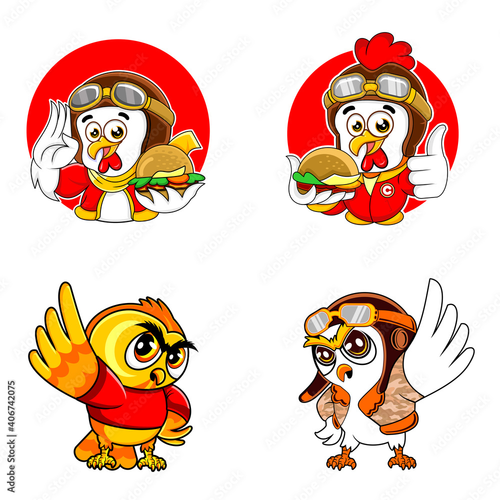 Naklejka premium Bird Mascot