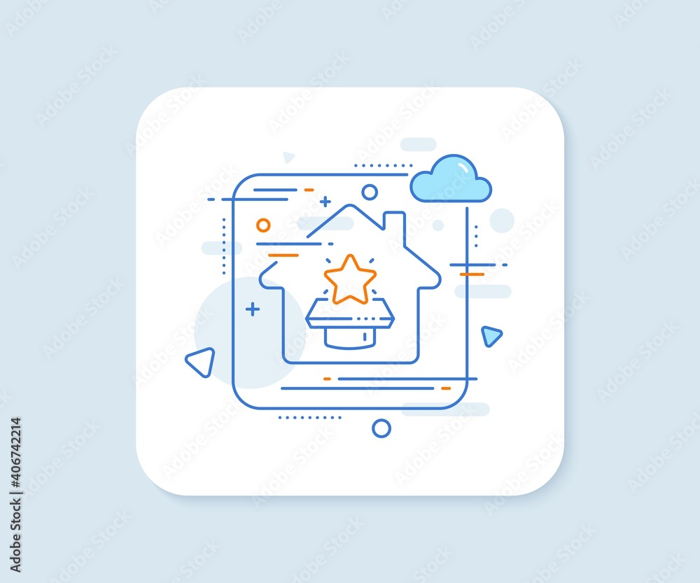 Winner podium line icon. Abstract vector button. First place sign. Best rank star symbol. Winner podium line icon. Home concept badge. Vector Winner podium line icon. Abstract vector button. First place sign. Best rank star symbol. Winner podium line icon. Home concept badge. Vector