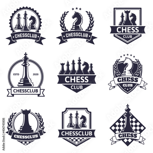 Carta da parati Chess club emblem
