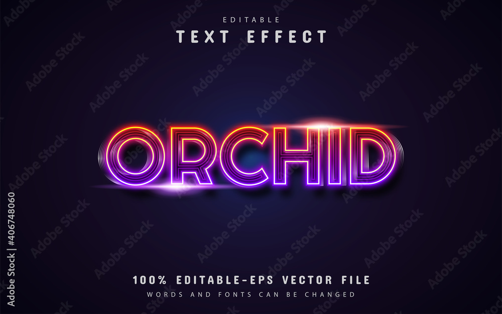 Orchid text, neon gradient style text effect Orchid text, neon gradient style text effect