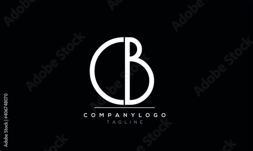 Abstract Letter Initial Letter CB,BC Vector Logo Design Template