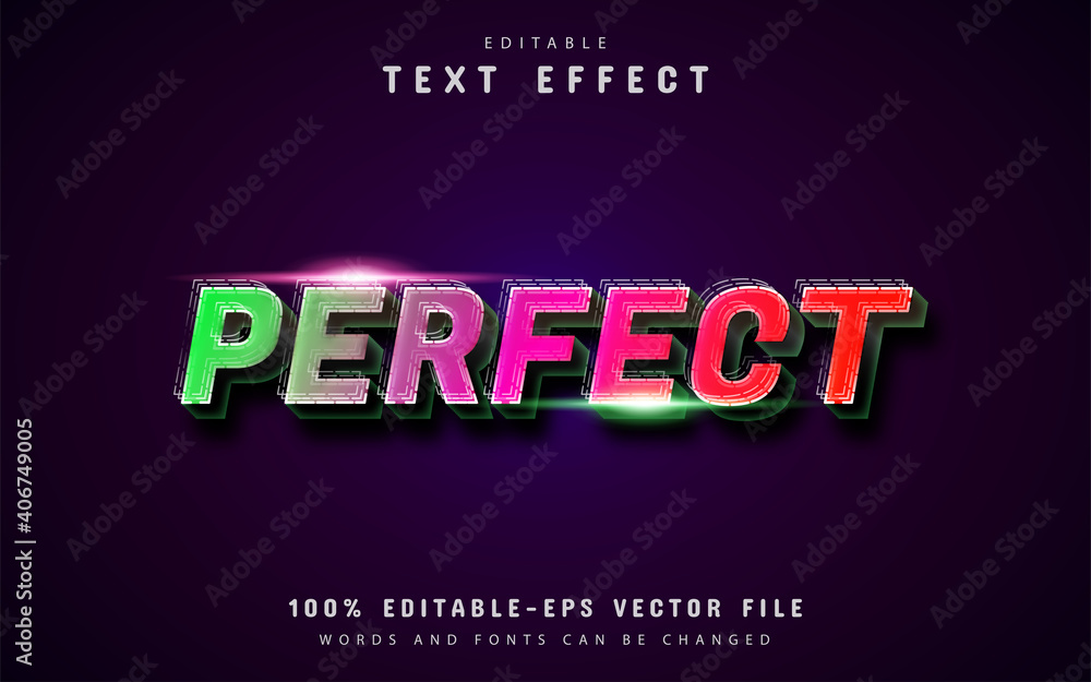 Perfect text, gradient style text effect