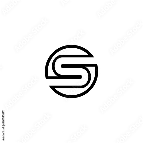  abstract S logo design with monogram vector