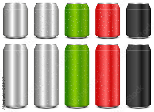 Realistic metal soda can vector design illustration isolated on white background