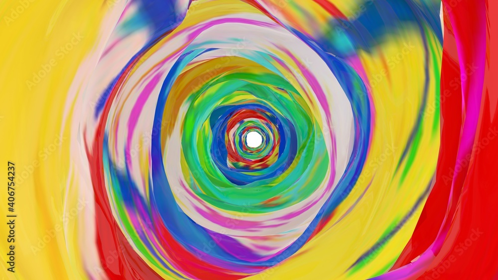 3d render tunnel of mixed colors 3d render tunnel of mixed colors