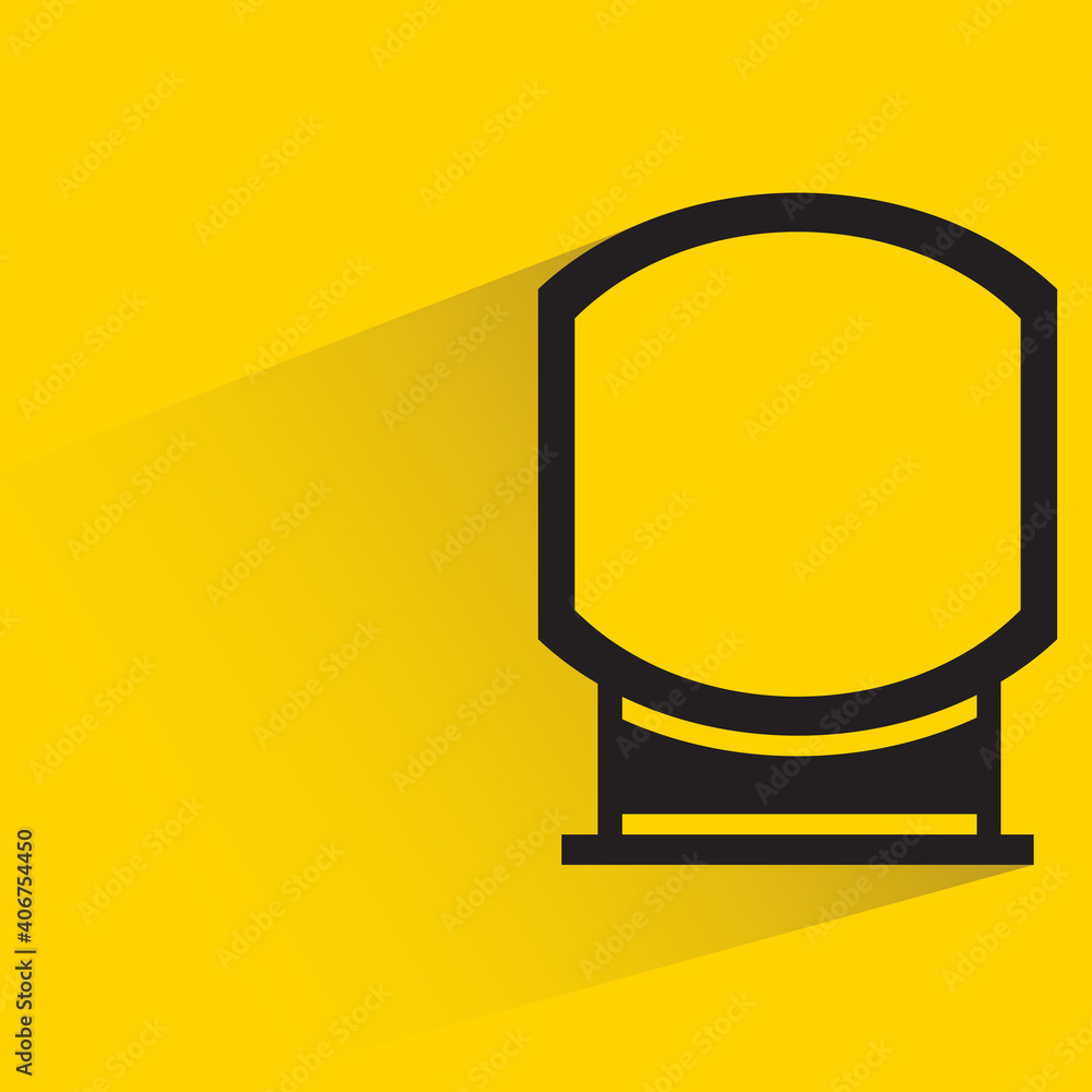 side walk advertising board with drop shadow on yellow background side walk advertising board with drop shadow on yellow background