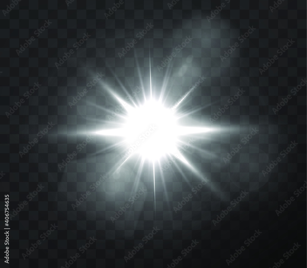 Abstract transparent sunlight special lens flare light effect.Vector blur in motion glow glare.  Light star white png. Light sun white png. Light flash white png. Powder dust PNG. 