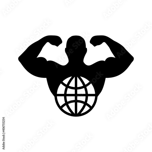 Illustration Vector Graphic of World Muscle Logo