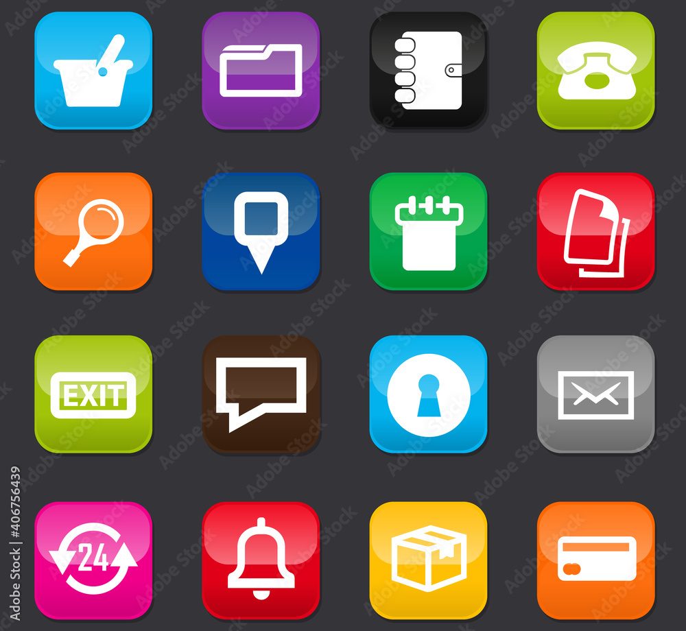 E-commerce interface icons set E-commerce interface icons set
