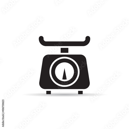 digital weight scale icon on white background vector 
