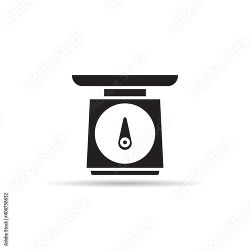 digital weight scale icon on white background vector 