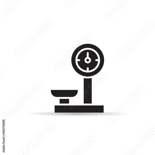 digital weight scale icon on white background vector 