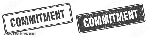 commitment stamp set. commitment square grunge sign
