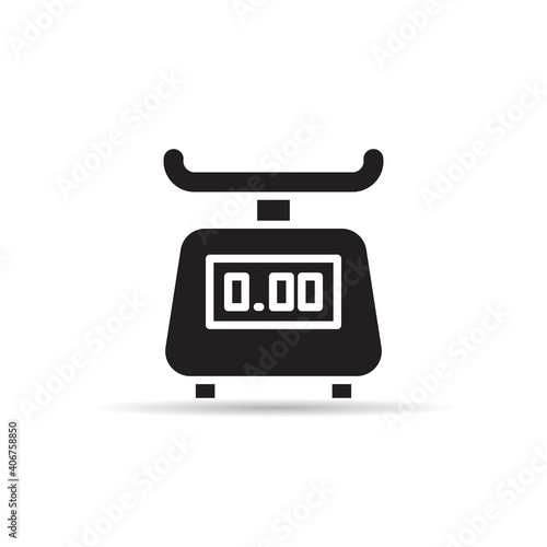 digital weight scale icon on white background vector 