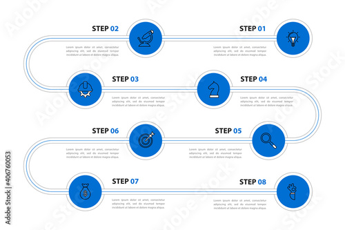 Infographic design template. Creative concept with 8 steps