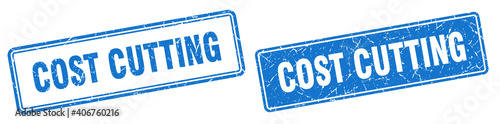 cost cutting stamp set. cost cutting square grunge sign