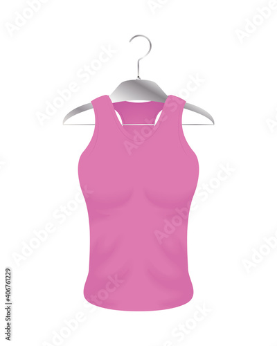 Mockup clothing pink blouse vector design