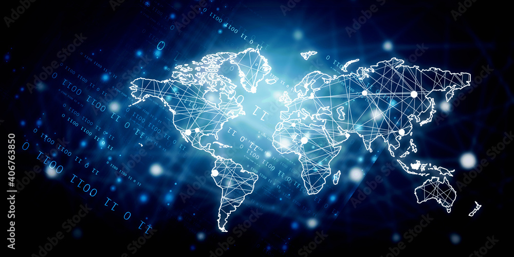 2d illustration world map abstract background 2d illustration world map abstract background