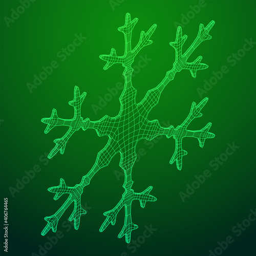 Snowflake winter Christmas falling snow Wireframe low poly mesh vector illustration