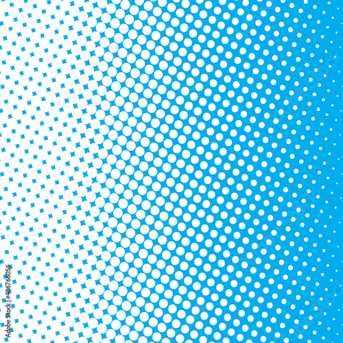 Abstract blue and white dotted halftone background vector