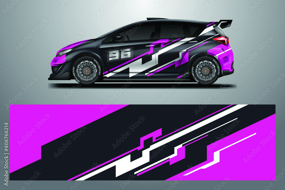 Car Decal Wrap Design Vector. Graphic abstract stripe racing background kit design Car Decal Wrap Design Vector. Graphic abstract stripe racing background kit design