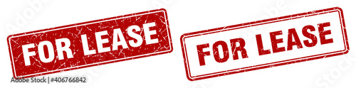 for lease stamp set. for lease square grunge sign