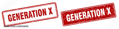 generation x stamp set. generation x square grunge sign