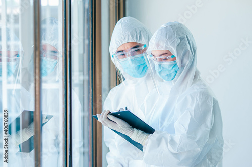 Teamwork medical staff working in during the epidemic crisis coronavirus.
