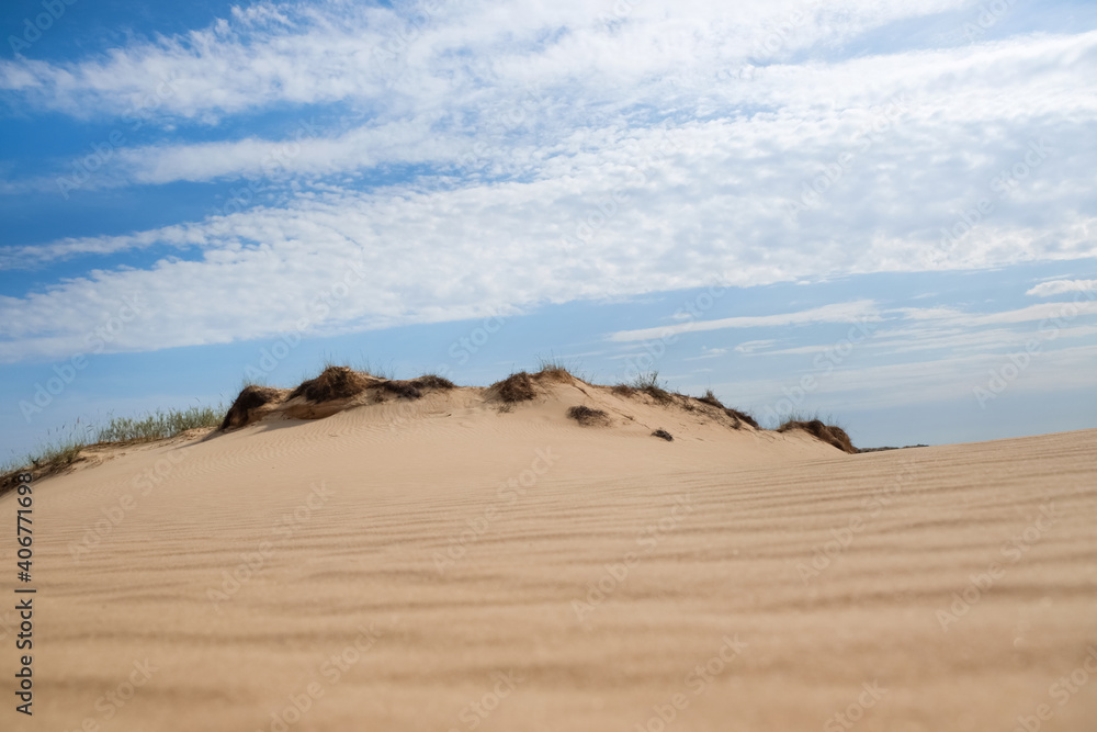 Picturesque landscape of desert on sunny day