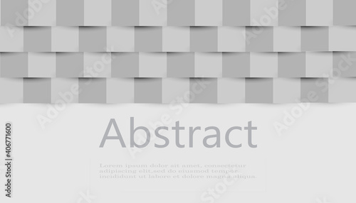 White abstract texture. Vector background 3d paper art style can be used in cover design.