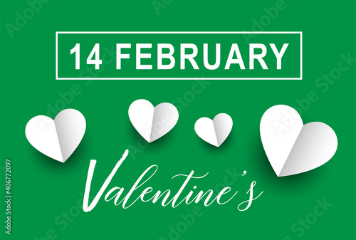 Valentines day vector with hearts background. 14 February