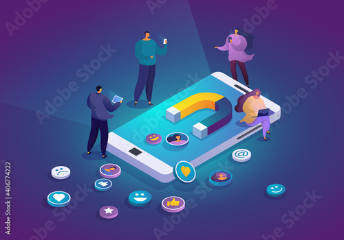 Marketing magnet engaging followers