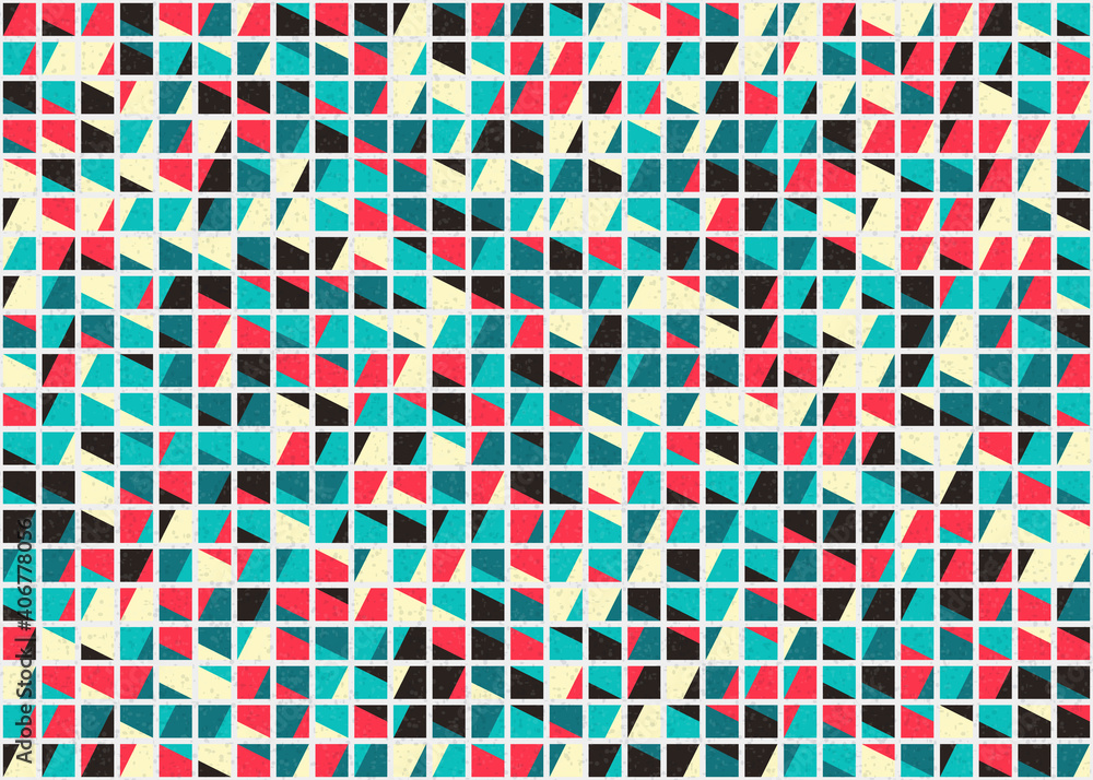 Fototapeta premium Abstract Geometric Pattern generative computational art illustration