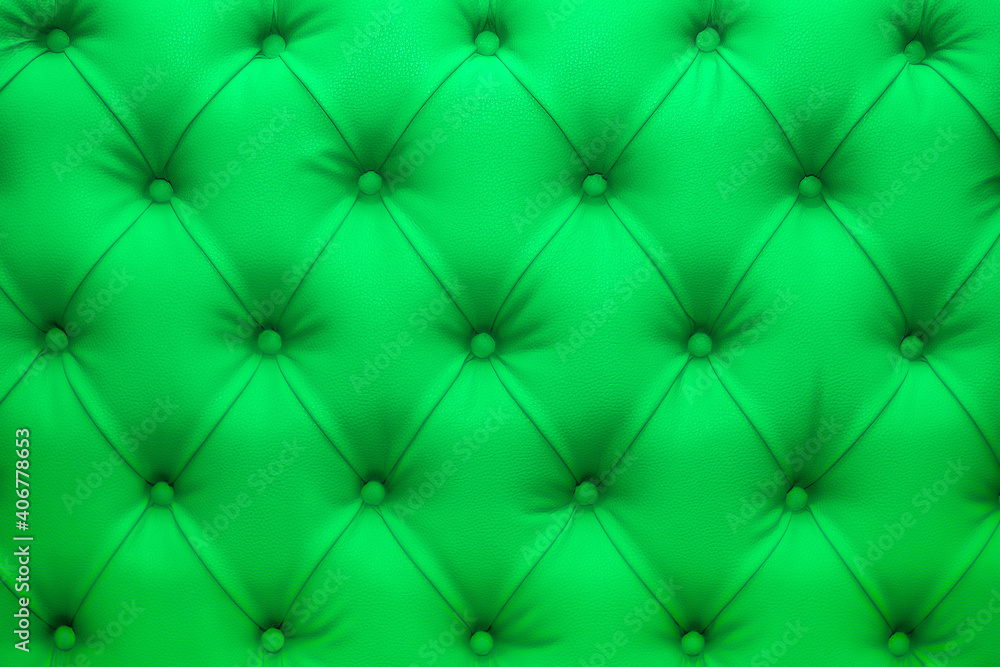 Green natural leather sofa upholstery texture background Green natural leather sofa upholstery texture background