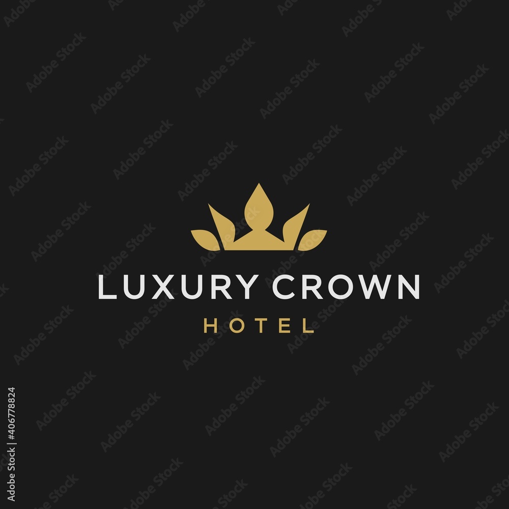 golden crown logo icon. King queen symbol elegant logo vector icon line, Luxurious royal ornament for business golden crown logo icon. King queen symbol elegant logo vector icon line, Luxurious royal ornament for business