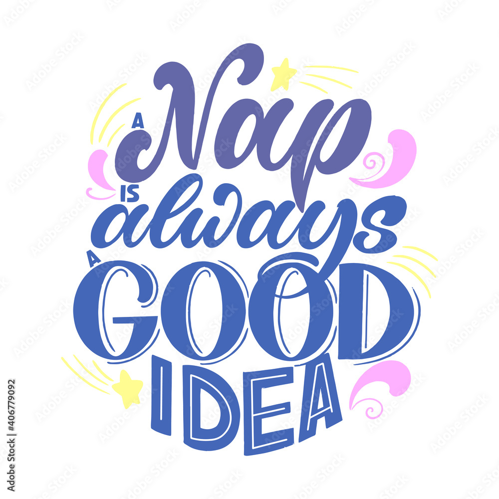 Funny sleep and good night quotes. Vector design elements for t-shirts, pillow, posters, cards, stickers and pajama