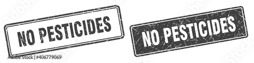 no pesticides stamp set. no pesticides square grunge sign