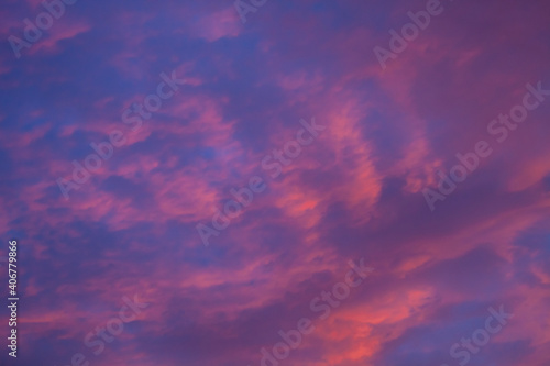 Beautiful colored clouds on the natural background of the sky