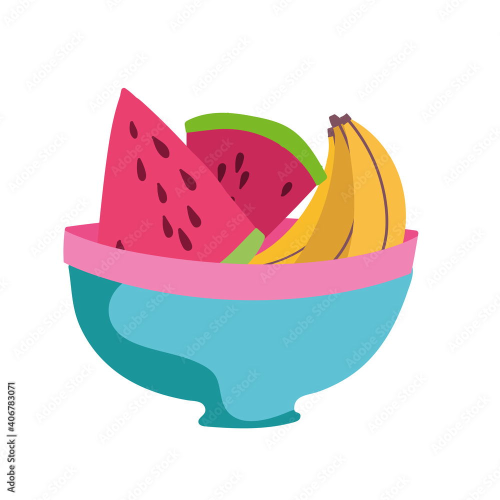 cooking food fruit in bowl cartoon flat icon cooking food fruit in bowl cartoon flat icon