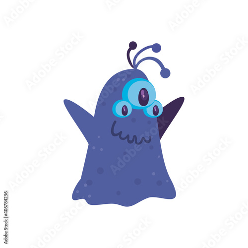 Space alien cartoon vector design