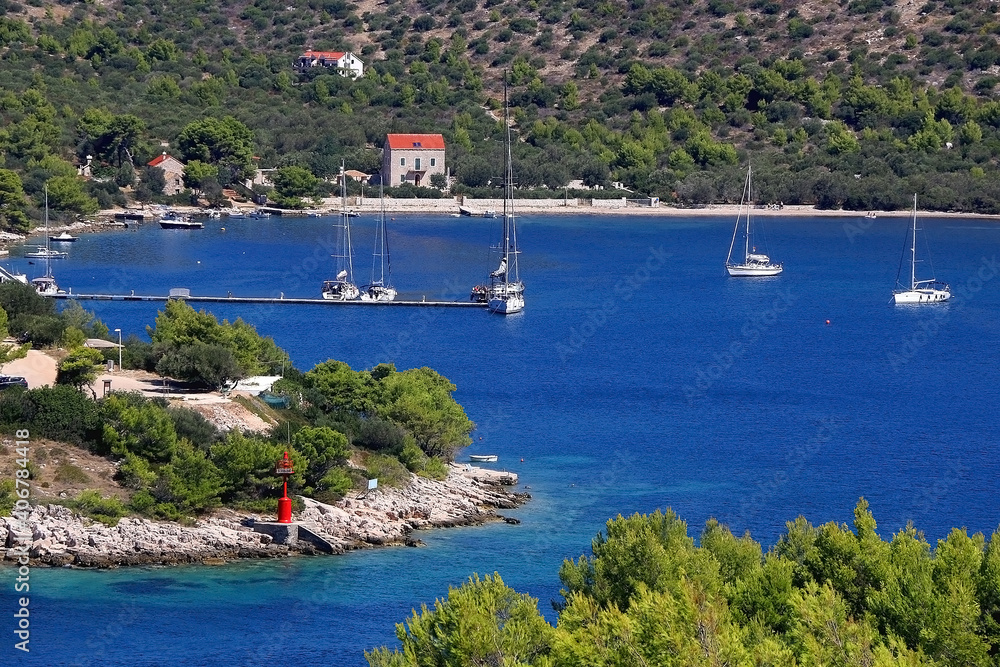 Picturesque bay on island Lastovo, Croatia.