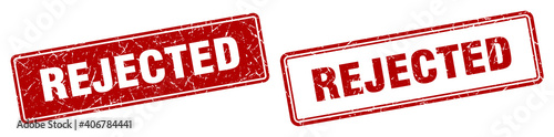 rejected stamp set. rejected square grunge sign