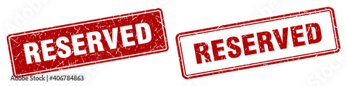 reserved stamp set. reserved square grunge sign
