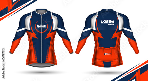 Cycling jersey, front and back
