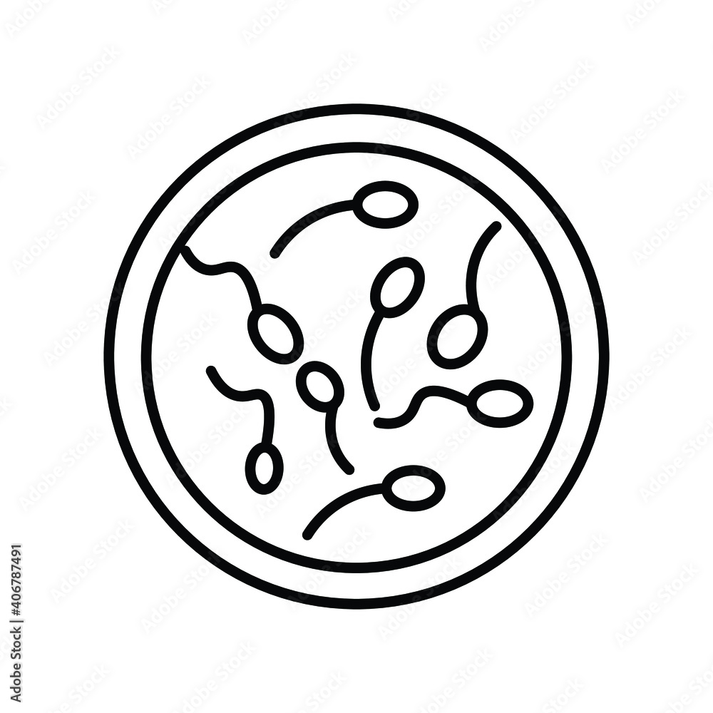 Semen Egg pregnancy medical line icon Semen Egg pregnancy medical line icon